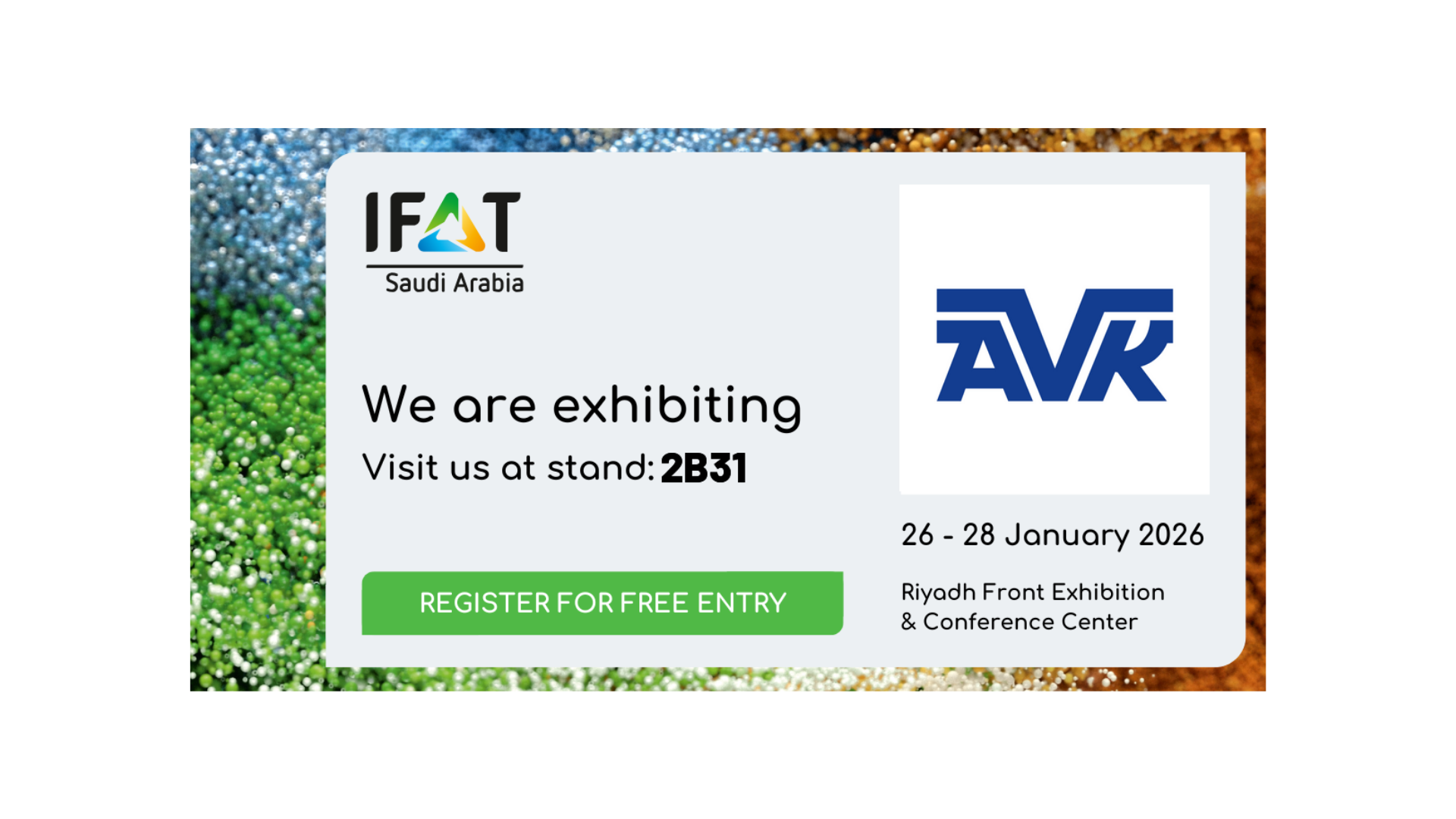 Valve solutions for water and wastewater applications presented at IFAT Saudi Arabia 2026 in Riyadh, focusing on materials, sealing, service life, and maintenance.