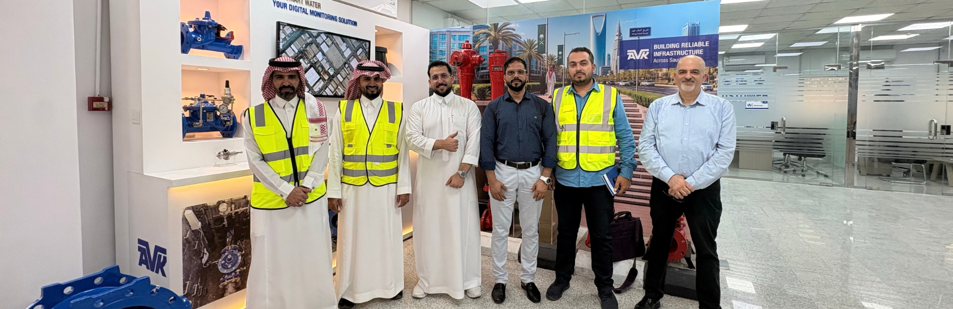 NWC representatives touring the AVK SVMC valve factory in Jeddah during a discussion on valve selection