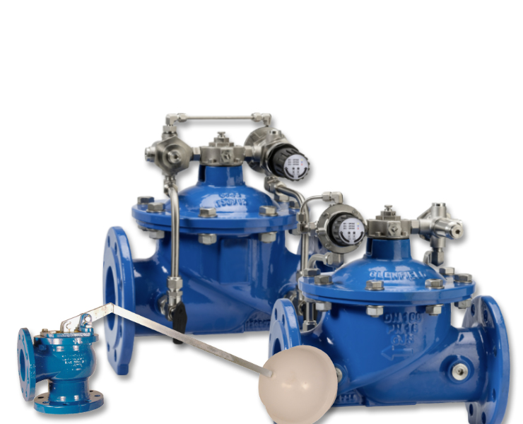 Water plant work control valves and ball float valves